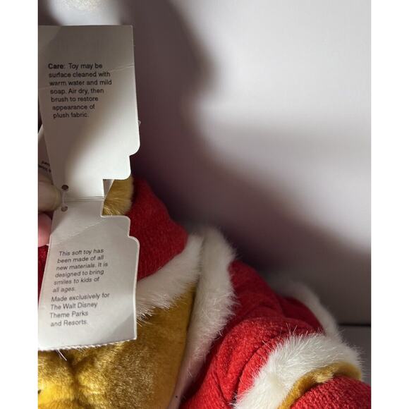 90's 12’ Winnie The Pooh Santa Plush Lantern Happy Holidays from WDW with tags - Picture 6 of 11